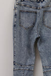 Louis Shengtao Chen Washed Denim Slim Fit Flared Pants 2252171 Blue